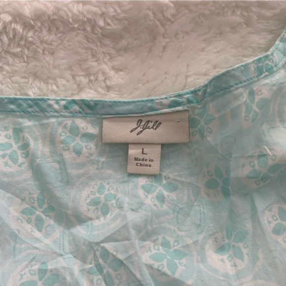 J. Jill Sleeveless Blouse Size Large Organic Cotton - Picture 6 of 8